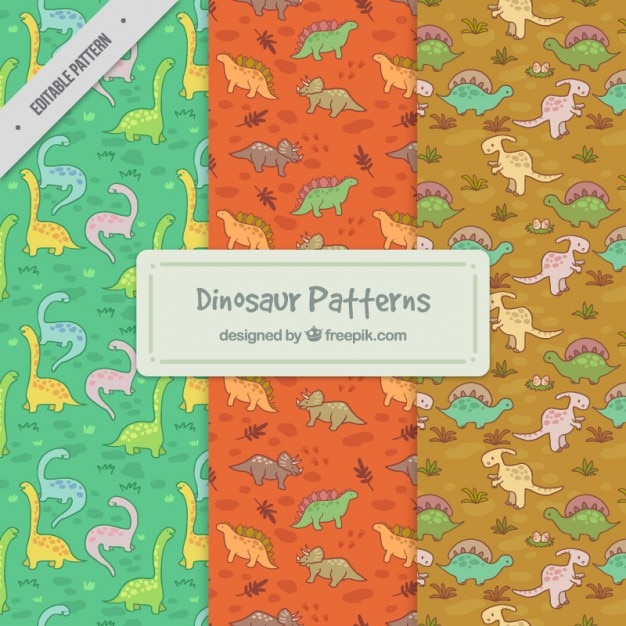 Diferentes patrones de dinosaurios
