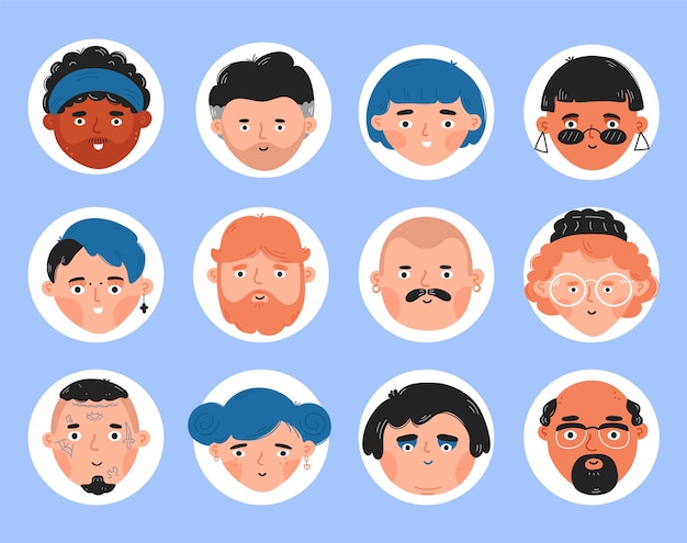 Diferentes personas se enfrentan a la colección de conjuntos