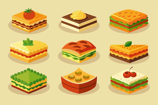 diferentes tipos de alimentos de diferentes países, incluido el que está disponible para su descarga gratuita