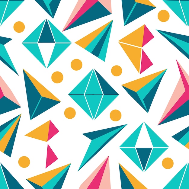Diferentes tipos de fondo de forma geométrica de colores