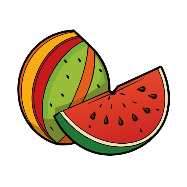 Diferentes tipos de ilustración vectorial de frutas Concepto