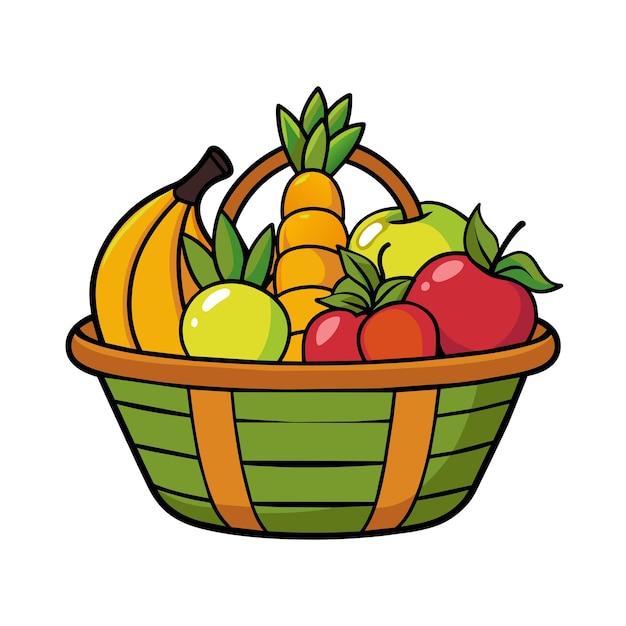 Diferentes tipos de ilustración vectorial de frutas Concepto