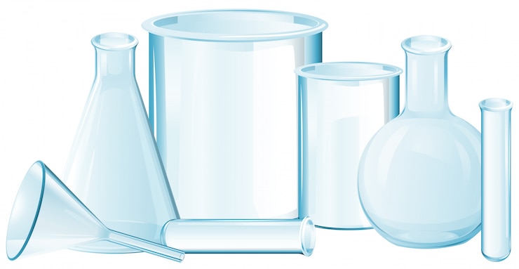 Vector diferentes tipos de vasos de ciencia