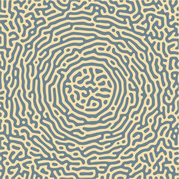 Difusión de reacción monocromática Formas circulares espirales orgánicas Fondo de patrón de turing abstracto
