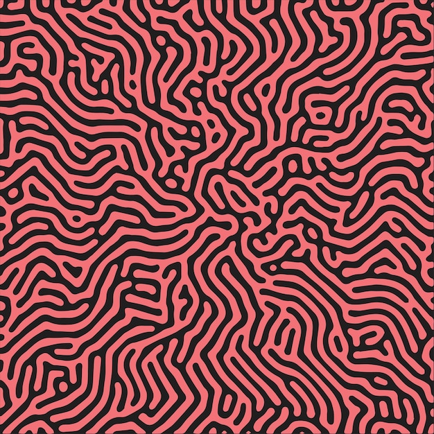 Difusión de reacción monocromática La línea ondulada orgánica da forma a un patrón de turing abstracto