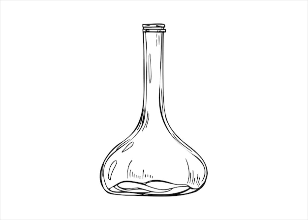 Difusor de caña vacío vectorial ilustración de boceto gráfico aislado realista pintado con tintas negras Ilustración de botella de spray para aceite esencial de perfume orgánico plantilla para diseño de decoración de salón de spa