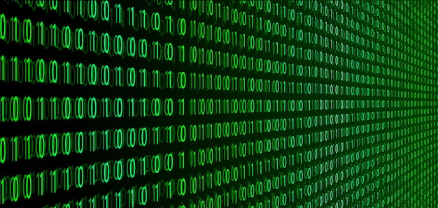 Digital binary data and streaming binary matrix code background