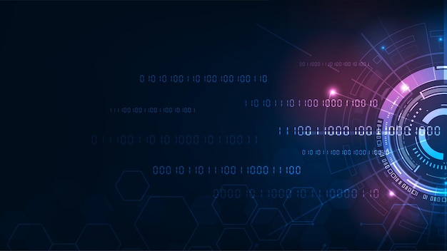 Digital futurista hud ciencia ficción tecnología abstracta fondo de luz azul