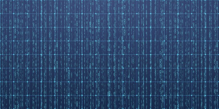 Vector dígitos caídos abstractos lluvia de código digital en un estilo futurista inspirado en matrix ilustración vectorial