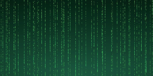 Dígitos caídos abstractos lluvia de código digital en un estilo futurista inspirado en Matrix Ilustración vectorial