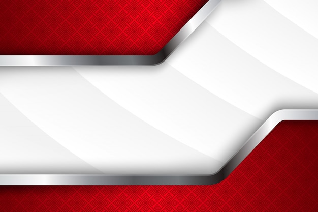 Dimensión de superposición de fondo abstracto con degradado de blanco a gris y rojo. Patrón cuadrado de transparencia en la parte superior e inferior.