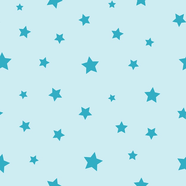 Diminutas estrellas de patrones sin fisuras con fondo azul.
