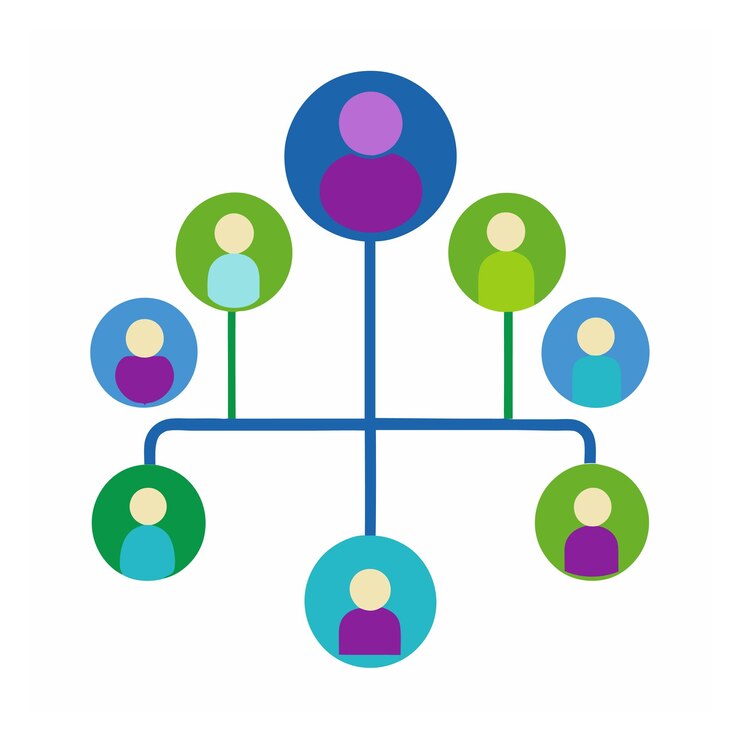Vector dinámica de trabajo en equipo conexión entre personas