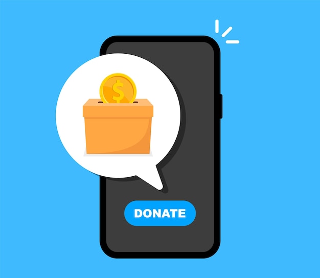 Dinero de donación para caridad en línea