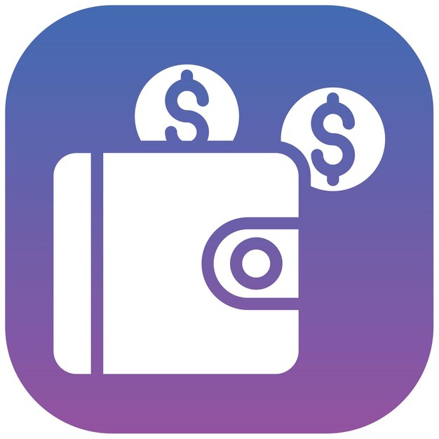 El dinero en la ilustración vectorial de la billetera