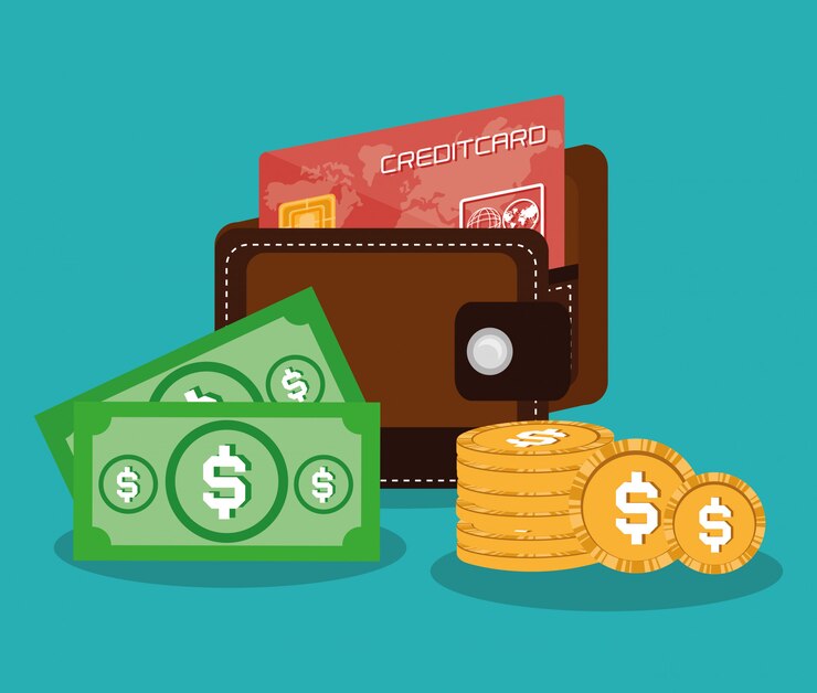 Dinero, vector, diseño, ilustración