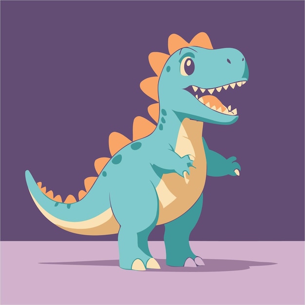 Vector dino lindo para niños pequeños libros de cuentos ilustración vectorial