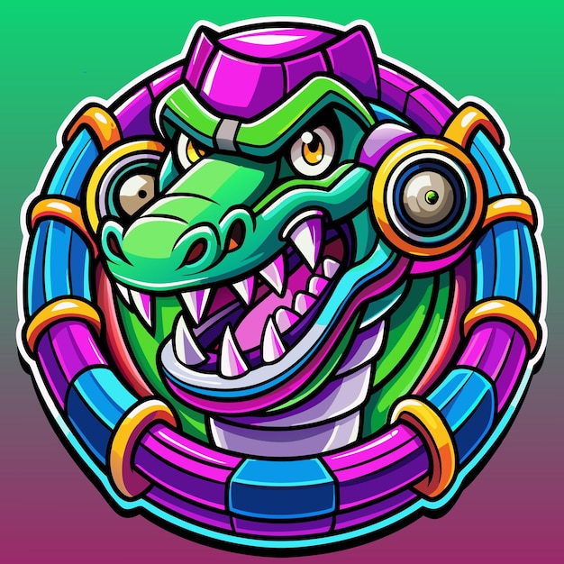 Dinosaur robot esport mascot logo design