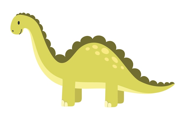 Dinosaurio aislado por vectores Ilustración plana