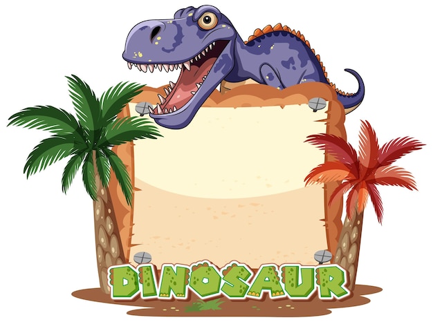 Dinosaurio amistoso con cuerpo tropical