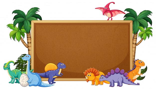 Vector un dinosaurio en corkboard