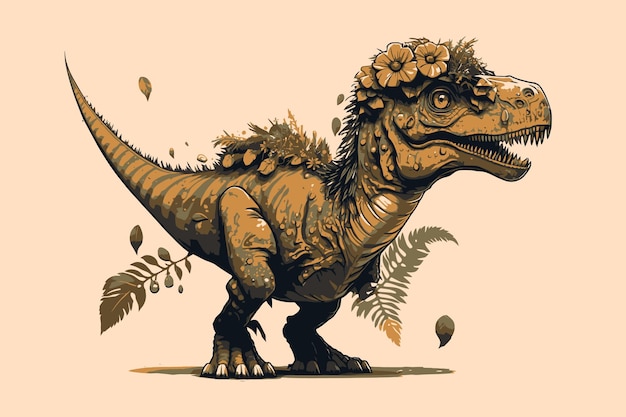 Dinosaurio dinosaurio plano ilustración vectorial