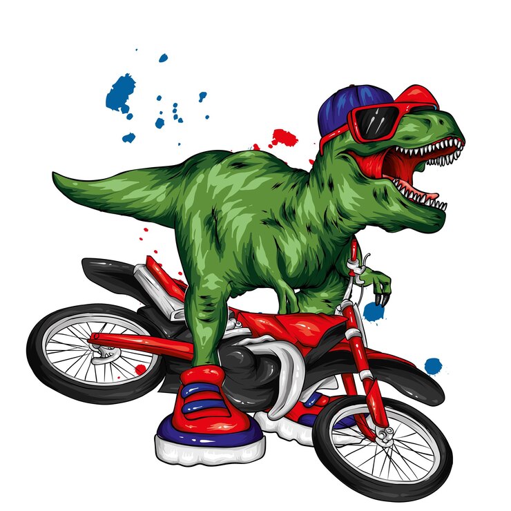 Vector dinosaurio fresco con ropa elegante