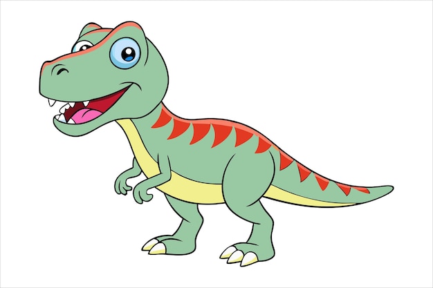 Un dinosaurio grande y poderoso con dientes afilados, cola fuerte y piel escamosa.