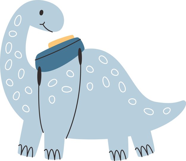 Vector dinosaurio con mochila