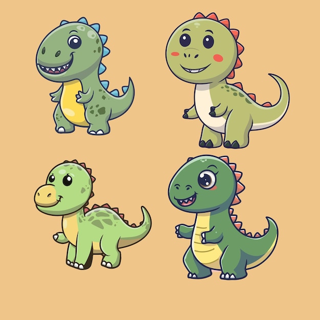 Vector un dinosaurio muy bonito.