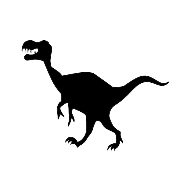 dinosaurio silueta icono signo raptor tiranosaurio símbolo diseño