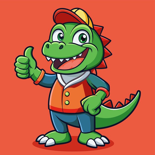 un dinosaurio con un sombrero que dice una cita de un dinosaurio en él