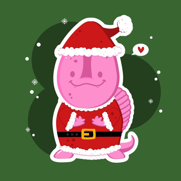 Dinosaurio Spinosaurio Papá Noel de Navidad