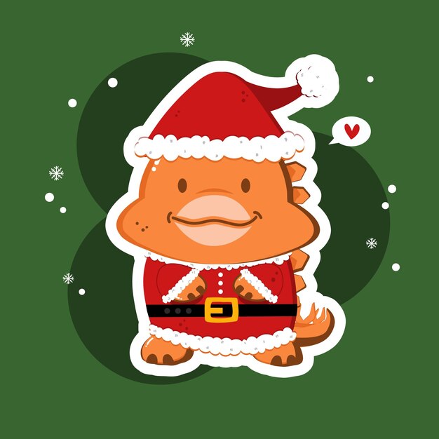 Dinosaurio Stegosaurio Navidad Papá Noel