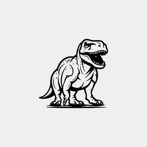 un dinosaurio T-Rex con la boca abierta
