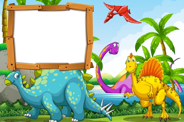 Dinosaurios en el lago