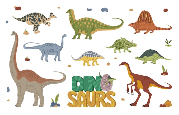 Dinosaurios personaje de dibujos animados de reptiles del jurásico