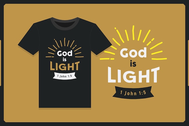 Dios es luz Camisa inspiradora Versículo de la Biblia