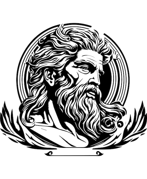 el dios griego zeus vector