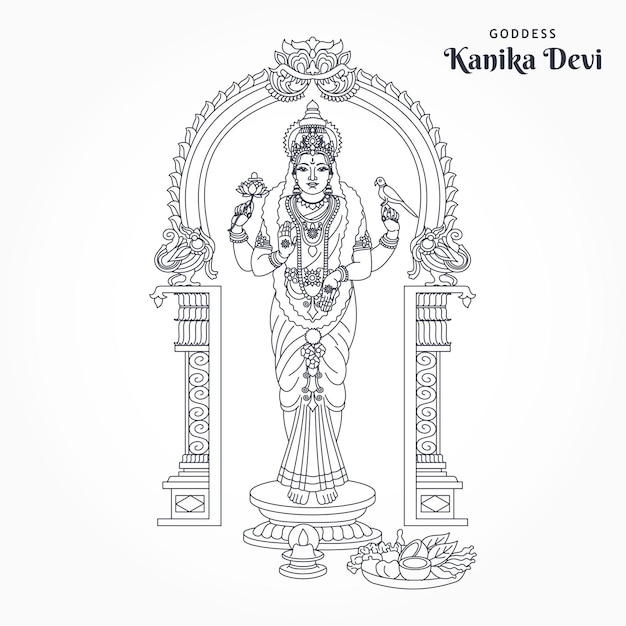 Vector la diosa kannika parameshwari matha
