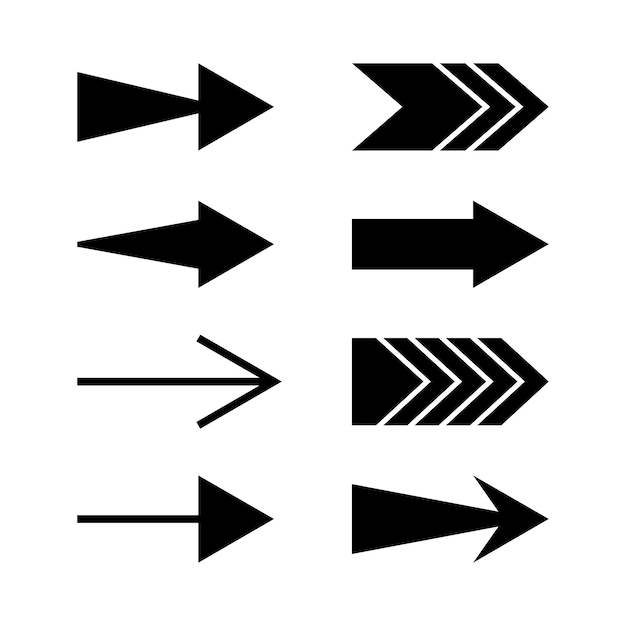 Dirección contemporánea Explora una recopilación de vectores de flechas modernas con la alta calidad de Freepik