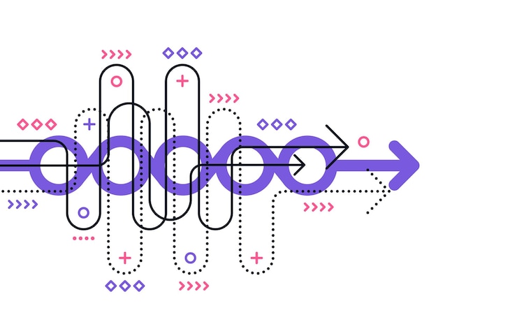 Vector dirección de la flecha abstracta antecedentes tecnológicos