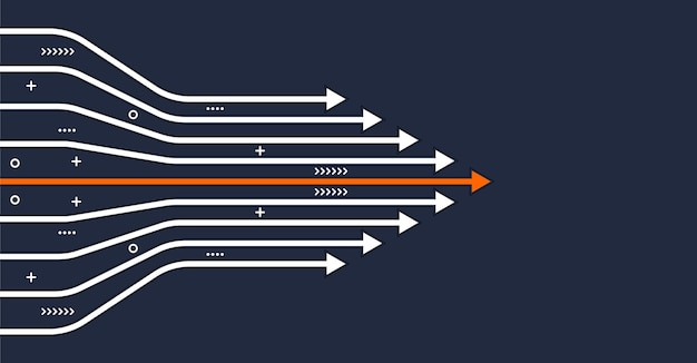 Vector dirección de la flecha abstracta antecedentes tecnológicos