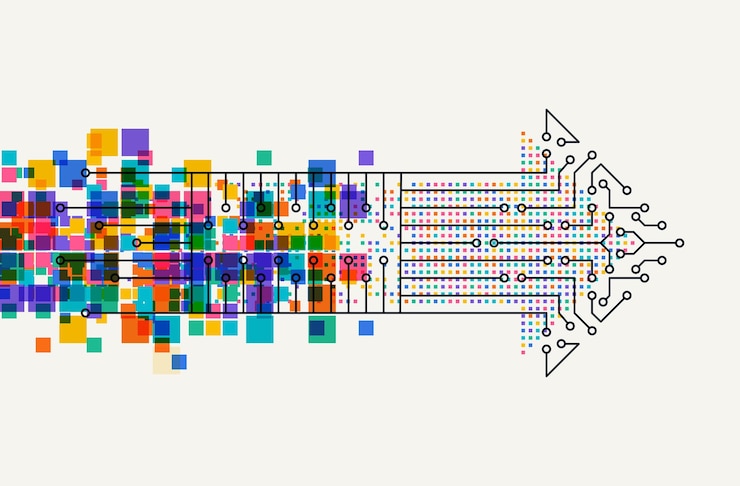 Vector dirección de la flecha abstracta antecedentes tecnológicos