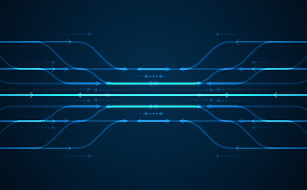 Dirección de flecha abstracta. fondo de tecnología. alta velocidad. de alta tecnología