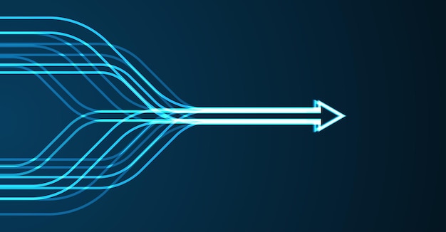 Dirección de flecha abstracta Fondo de tecnología Alta velocidad Hitech