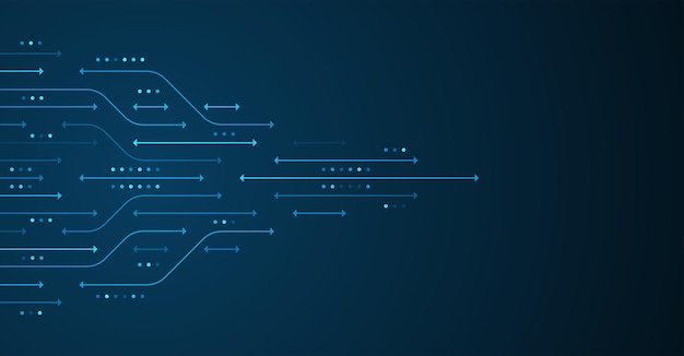 Dirección de flecha abstracta. Fondo de tecnología