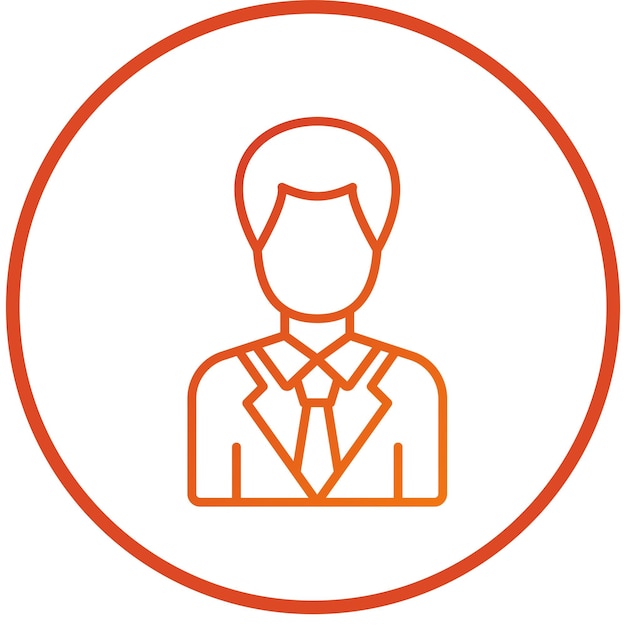 Director de diseño vectorial Estilo de icono masculino