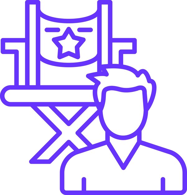 Director de diseño vectorial Estilo de icono masculino