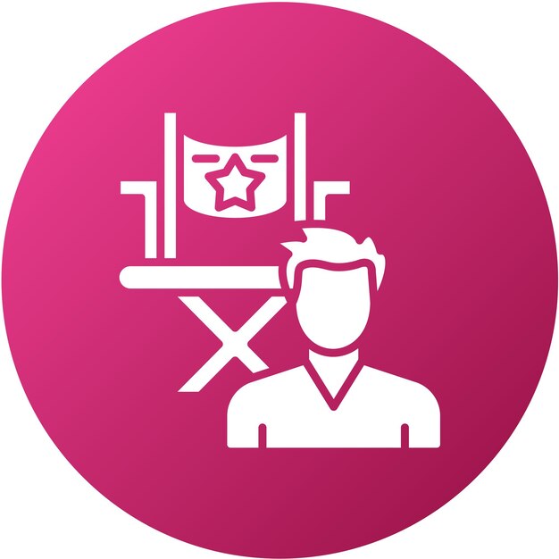 Director de diseño vectorial Estilo de icono masculino
